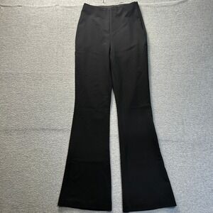 Flare Dress Pants Womens 2 Black High Rise Stretch Pull-on Trouser H&M
